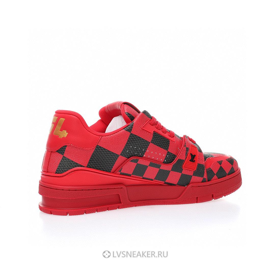 Louis Vuitton LV Trainer "Damier Pop - Red" 1ACN44 Sneakers