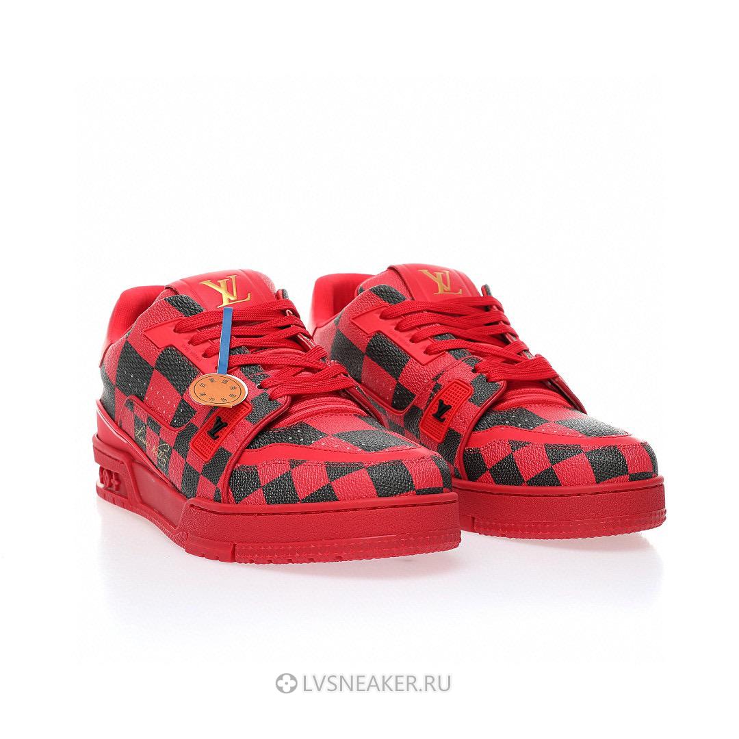 Louis Vuitton LV Trainer "Damier Pop - Red" 1ACN44 Sneakers