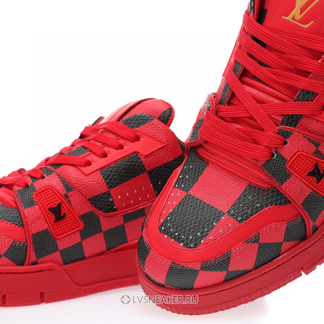 Louis Vuitton LV Trainer "Damier Pop - Red" 1ACN44 Sneakers