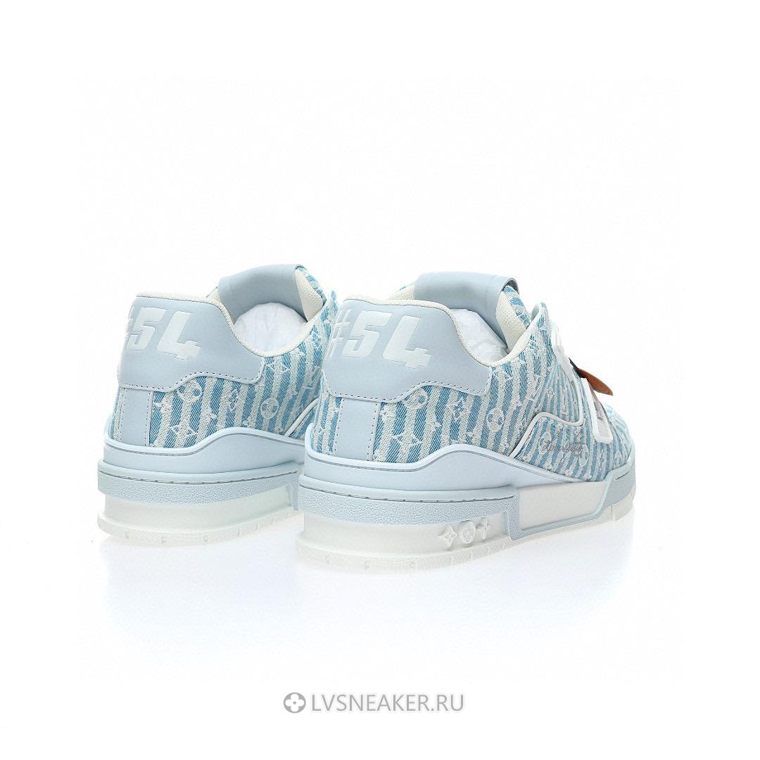 Louis Vuitton LV Trainer "Blue Stripe Monogram" 1ABG1L Sneakers