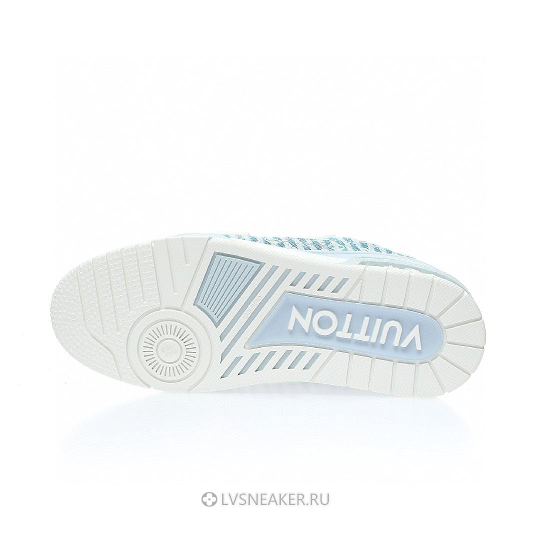 Louis Vuitton LV Trainer "Blue Stripe Monogram" 1ABG1L Sneakers