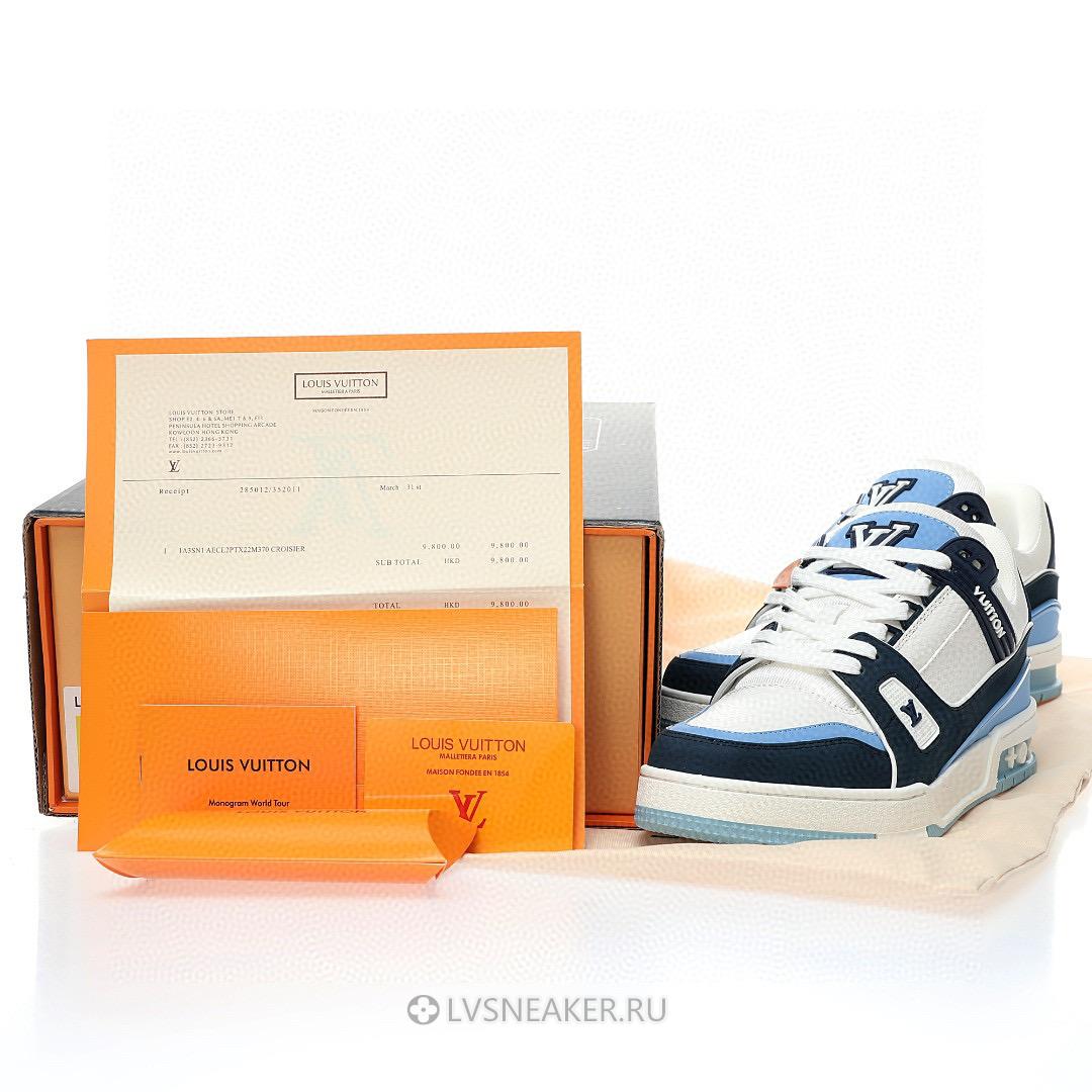 Louis Vuitton LV Trainer "Blue White" 1ABLUQ-2 Sneakers
