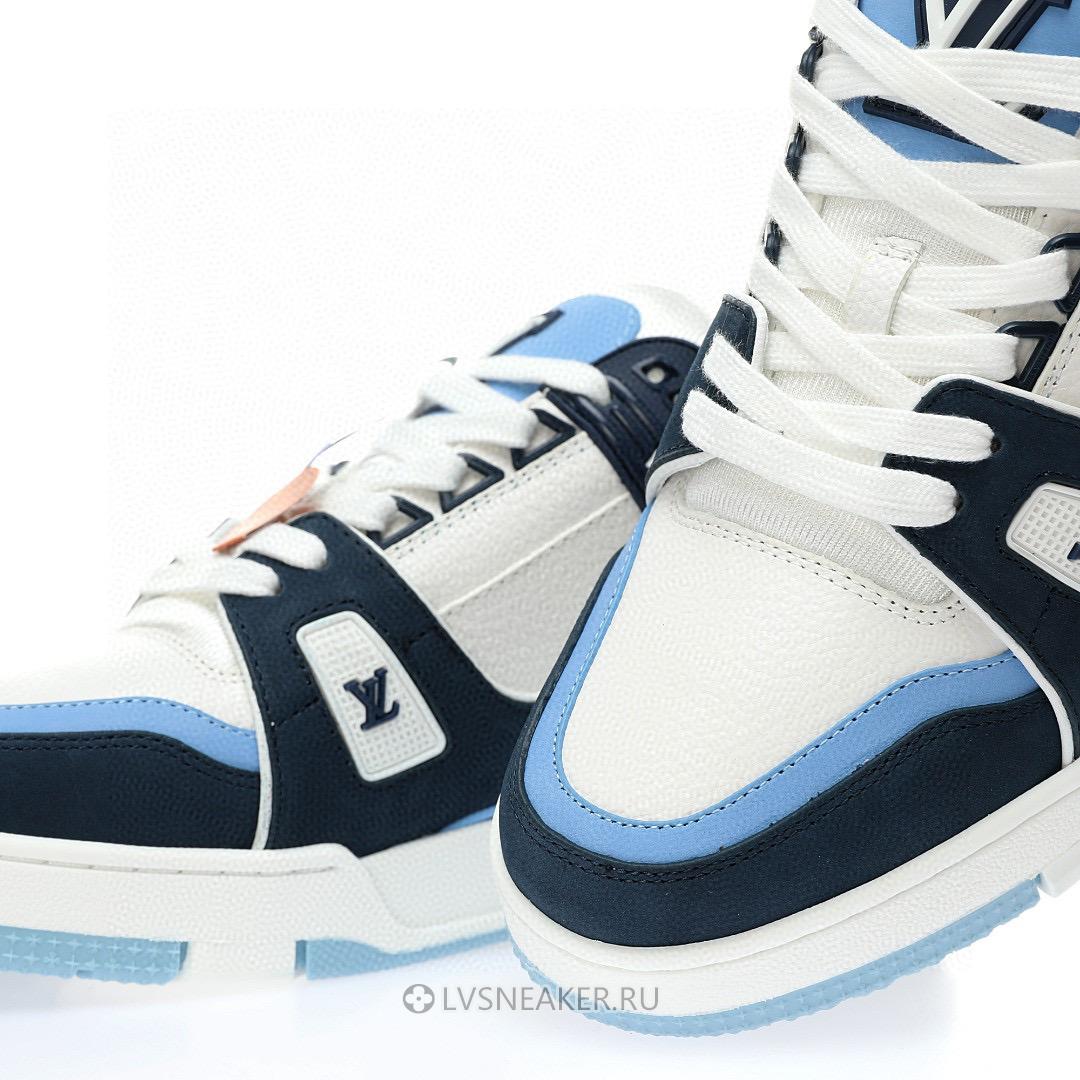 Louis Vuitton LV Trainer "Blue White" 1ABLUQ-2 Sneakers