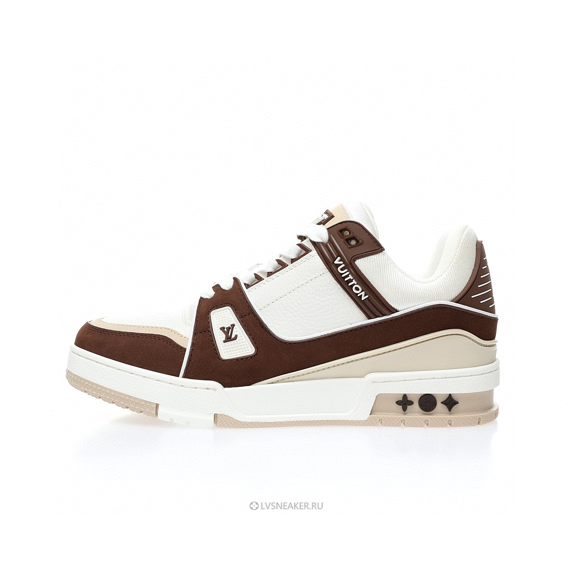 Louis Vuitton LV Trainer "Beige Brown" 1ABLV82 Sneakers