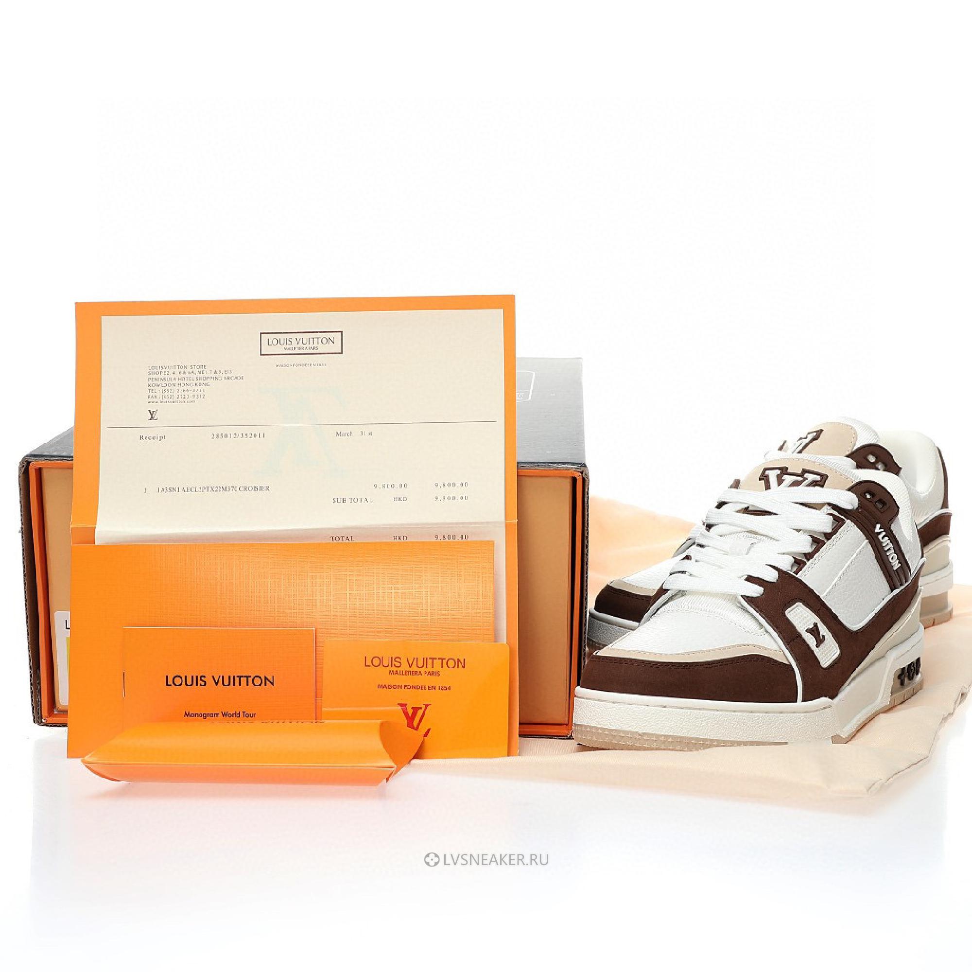 Louis Vuitton LV Trainer "Beige Brown" 1ABLV82 Sneakers