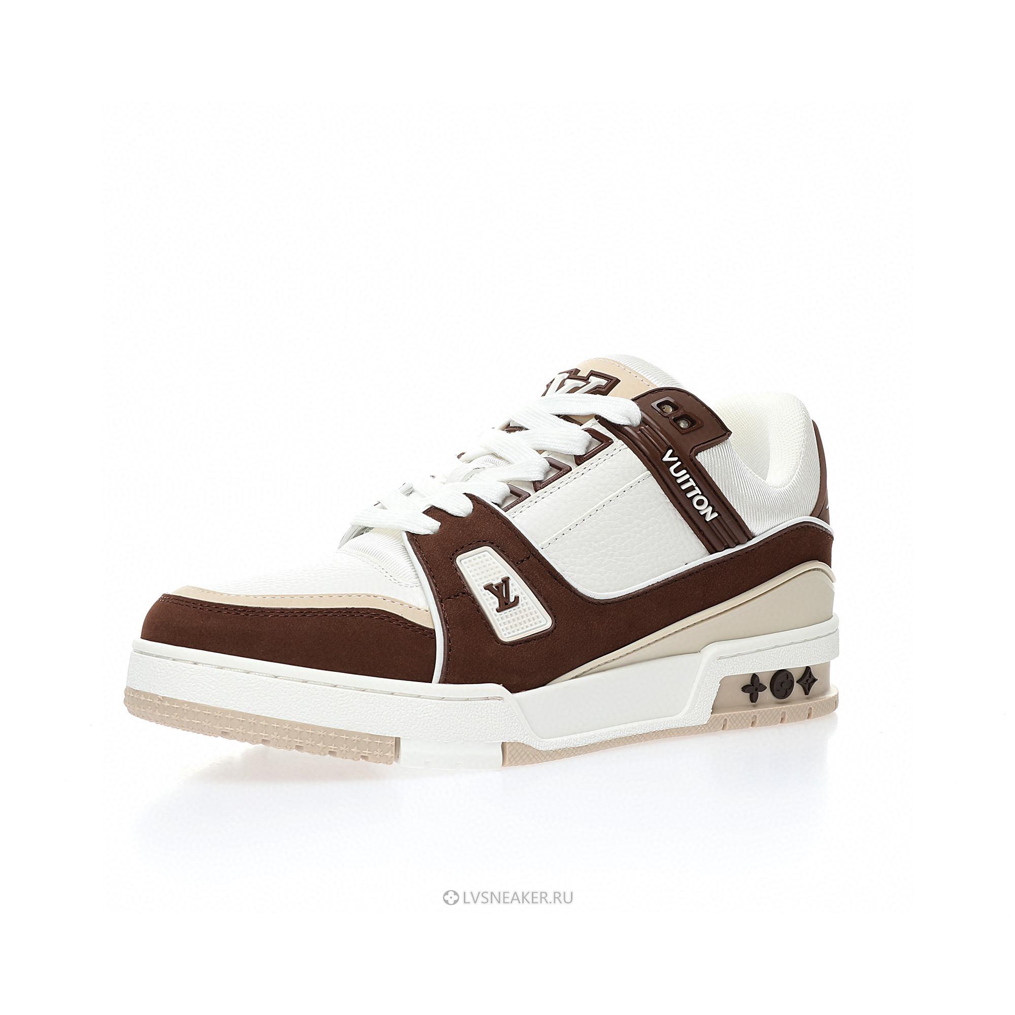 Louis Vuitton LV Trainer "Beige Brown" 1ABLV82 Sneakers