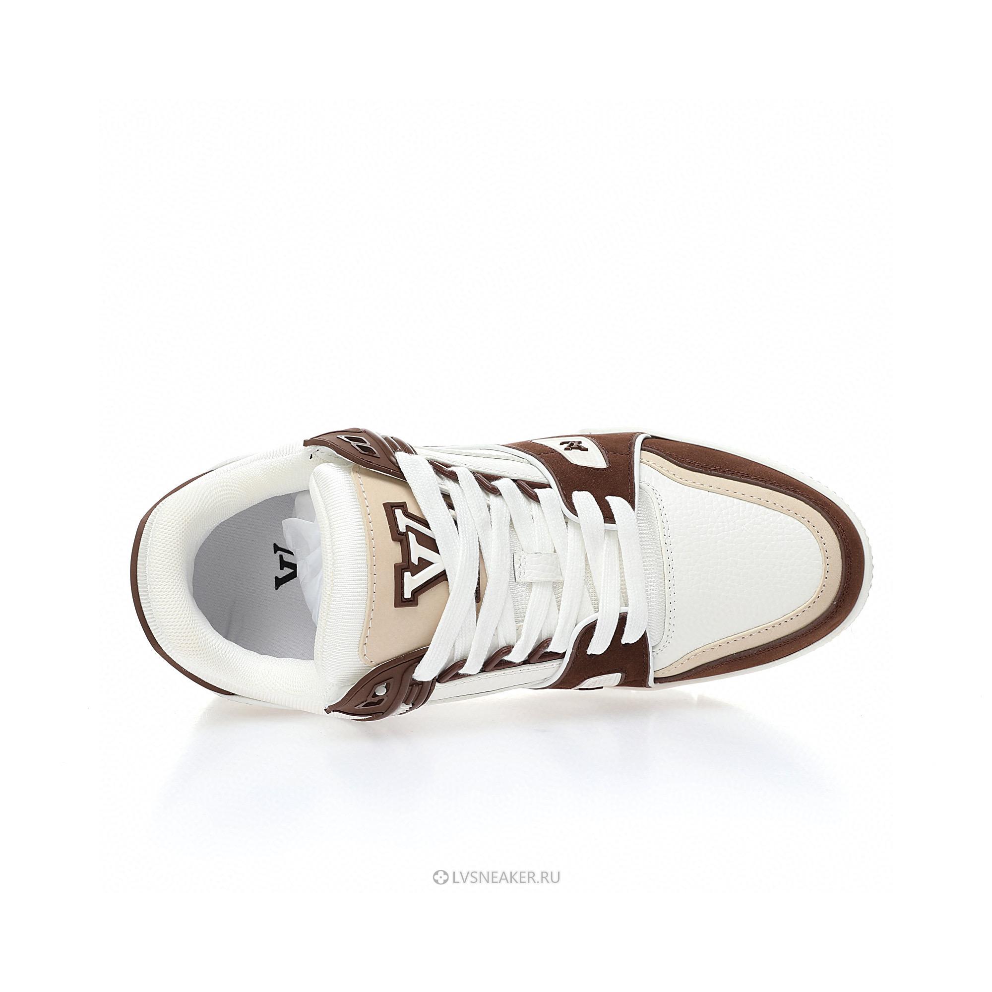 Louis Vuitton LV Trainer "Beige Brown" 1ABLV82 Sneakers