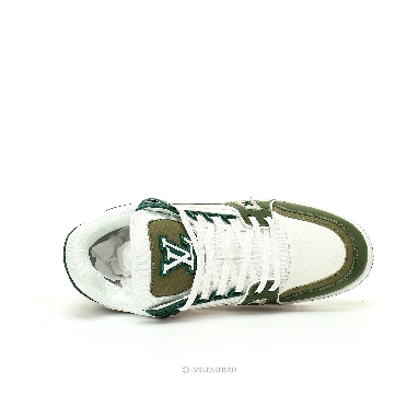 Louis Vuitton LV Trainer "Green White" 1ABLVR Sneakers