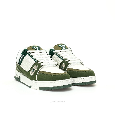 Louis Vuitton LV Trainer "Green White" 1ABLVR Sneakers