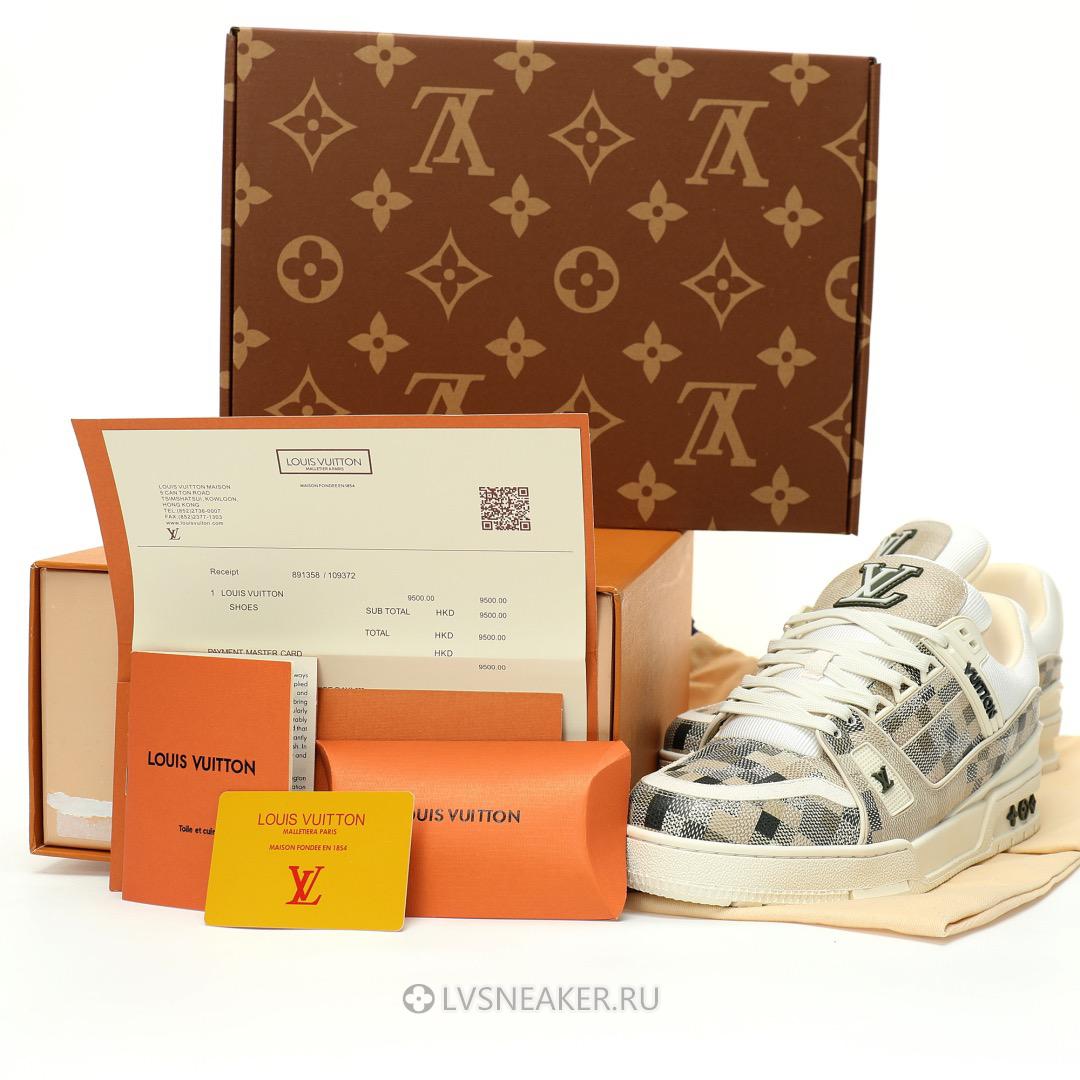 Louis Vuitton LV Trainer "Beige Blue" 1ADI3L Sneakers