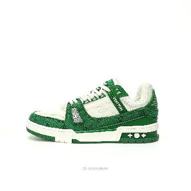 Louis Vuitton LV Trainer "Green Monogram Denim" 1A9JHV Sneakers