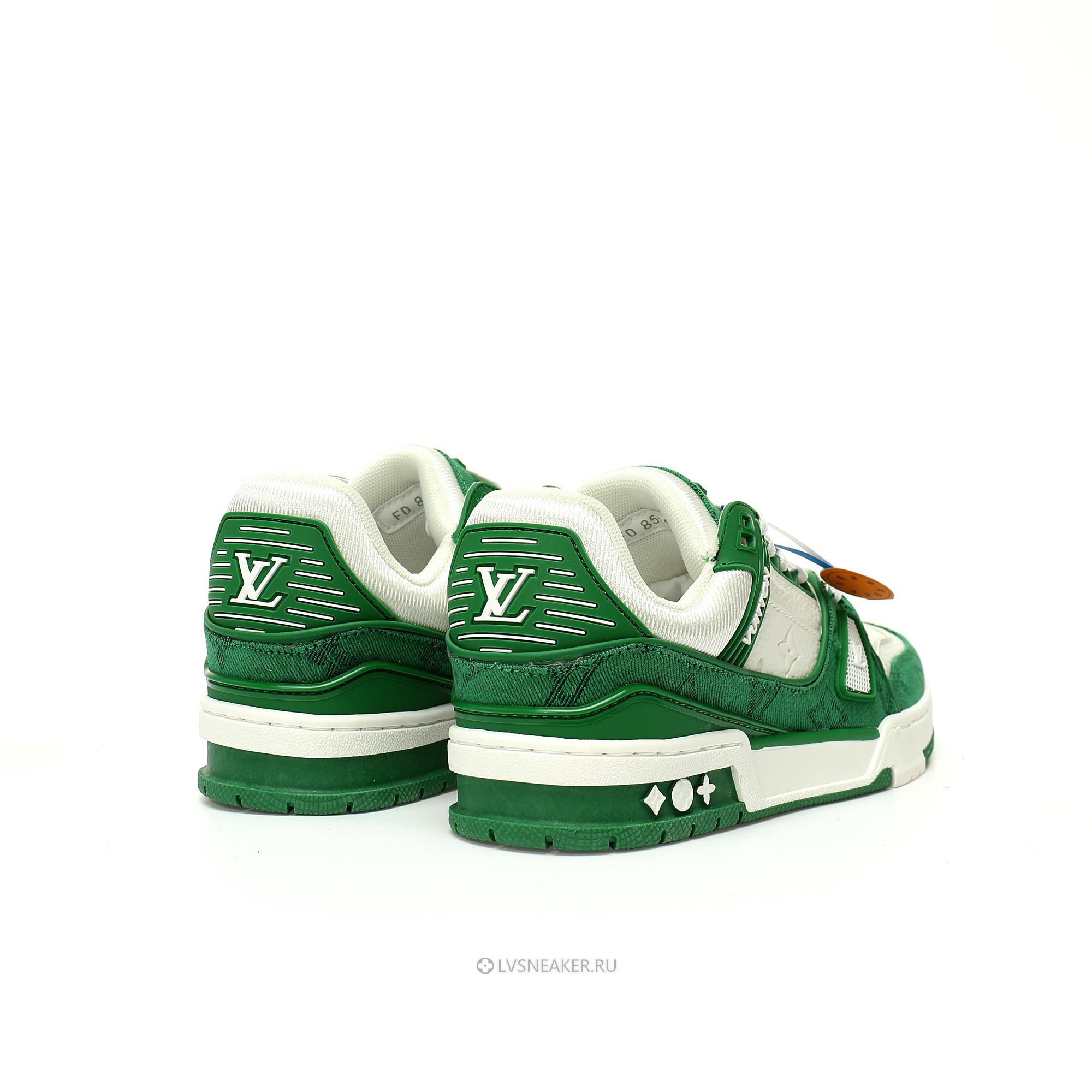 Louis Vuitton LV Trainer "Green Monogram Denim" 1A9JHV Sneakers