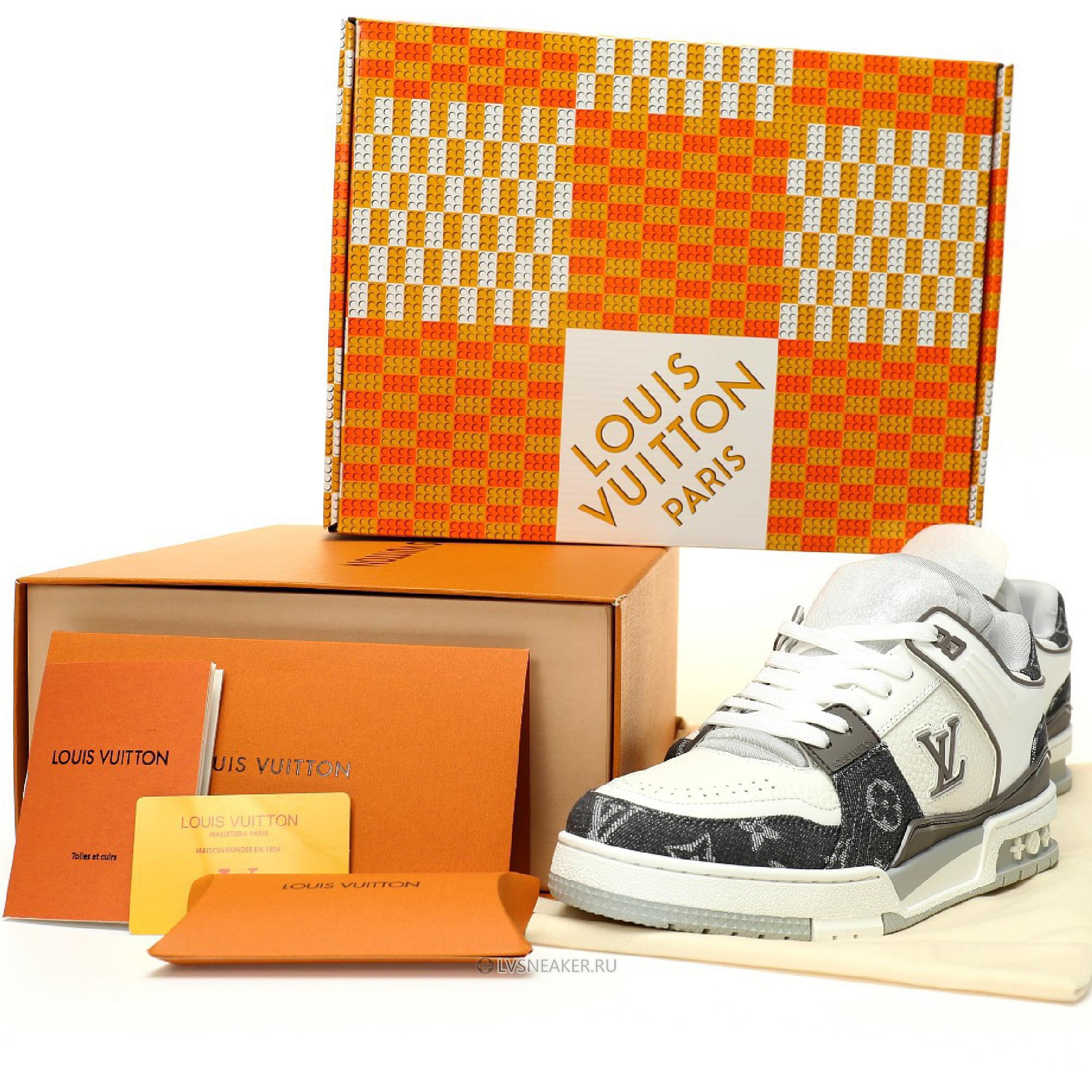 Louis Vuitton LV Trainer "Monogram Denim Grey White" 1AHOUD-2 Sneakers