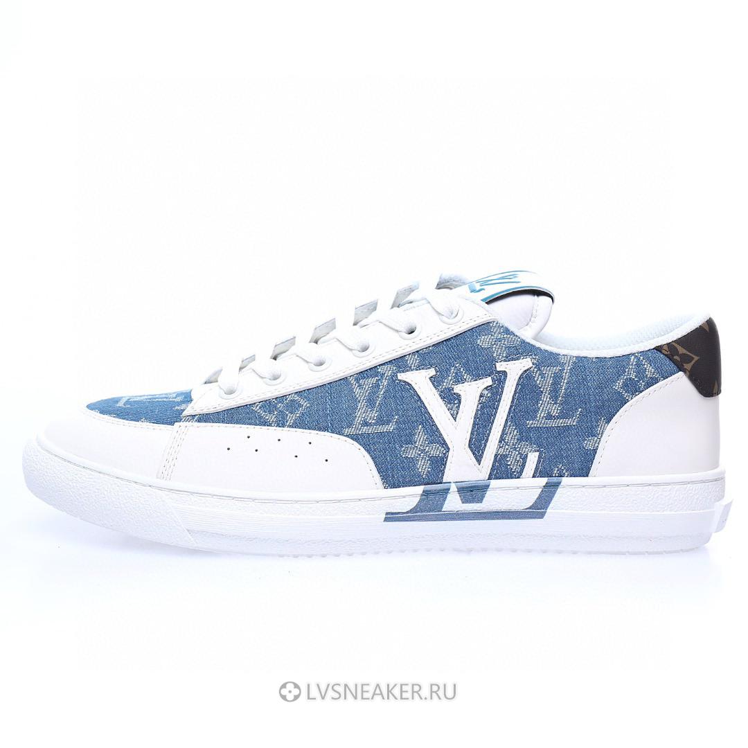 Louis Vuitton LV Charlie "White with Blue Denim Monogram" 1AA47X-3 Sneakers