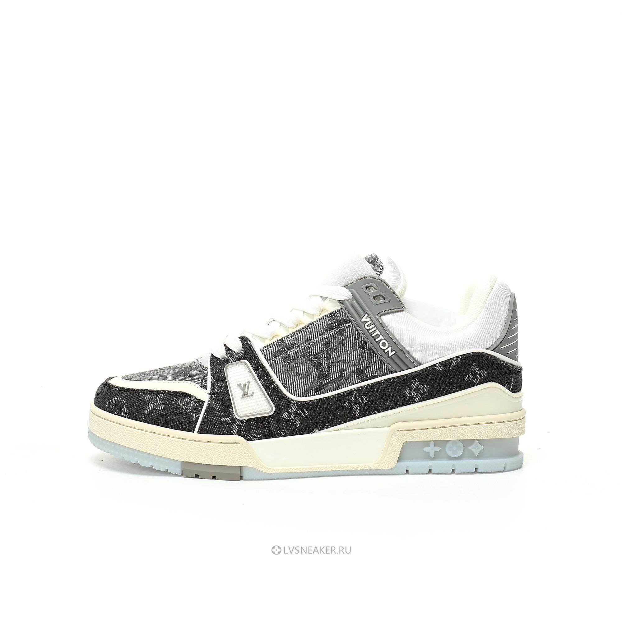 Louis Vuitton LV Trainer "Monogram Denim Grey Black" 1ADHIG Sneakers
