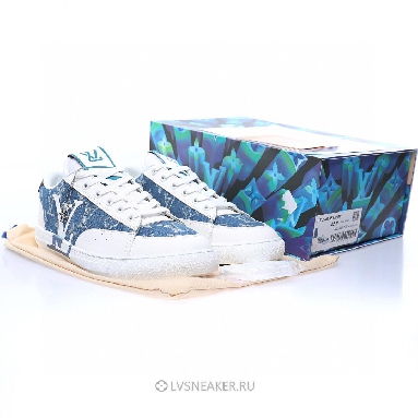 Louis Vuitton LV Charlie "White with Blue Denim Monogram" 1AA47X-3 Sneakers