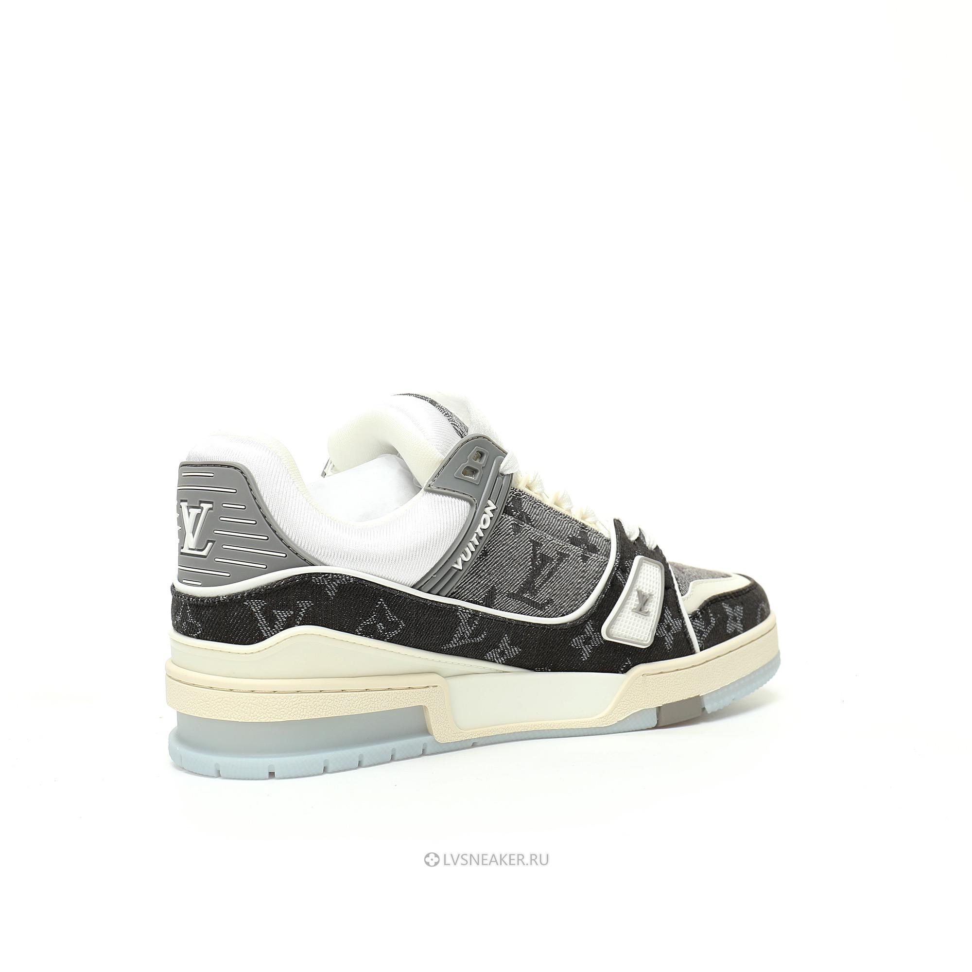 Louis Vuitton LV Trainer "Monogram Denim Grey Black" 1ADHIG Sneakers