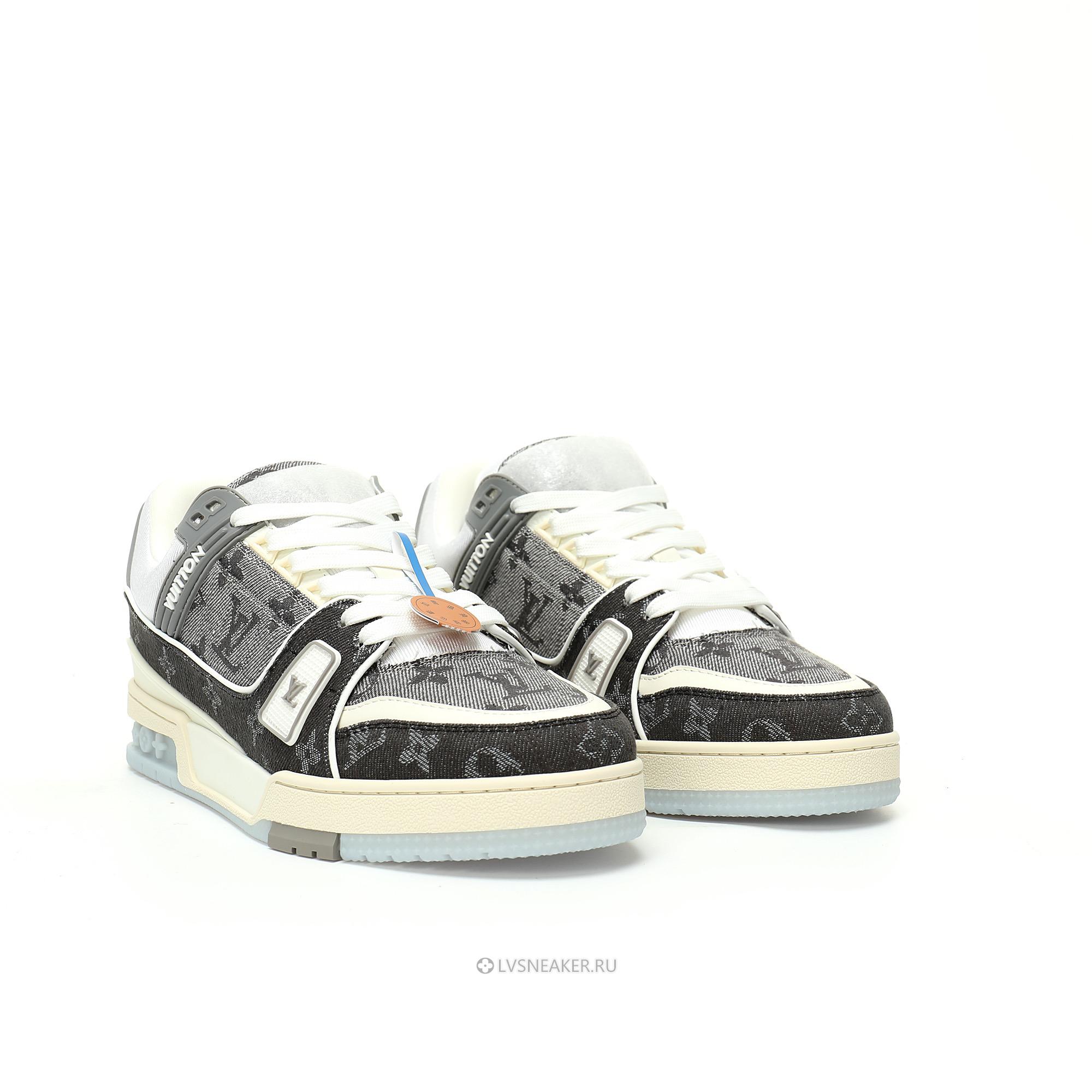 Louis Vuitton LV Trainer "Monogram Denim Grey Black" 1ADHIG Sneakers