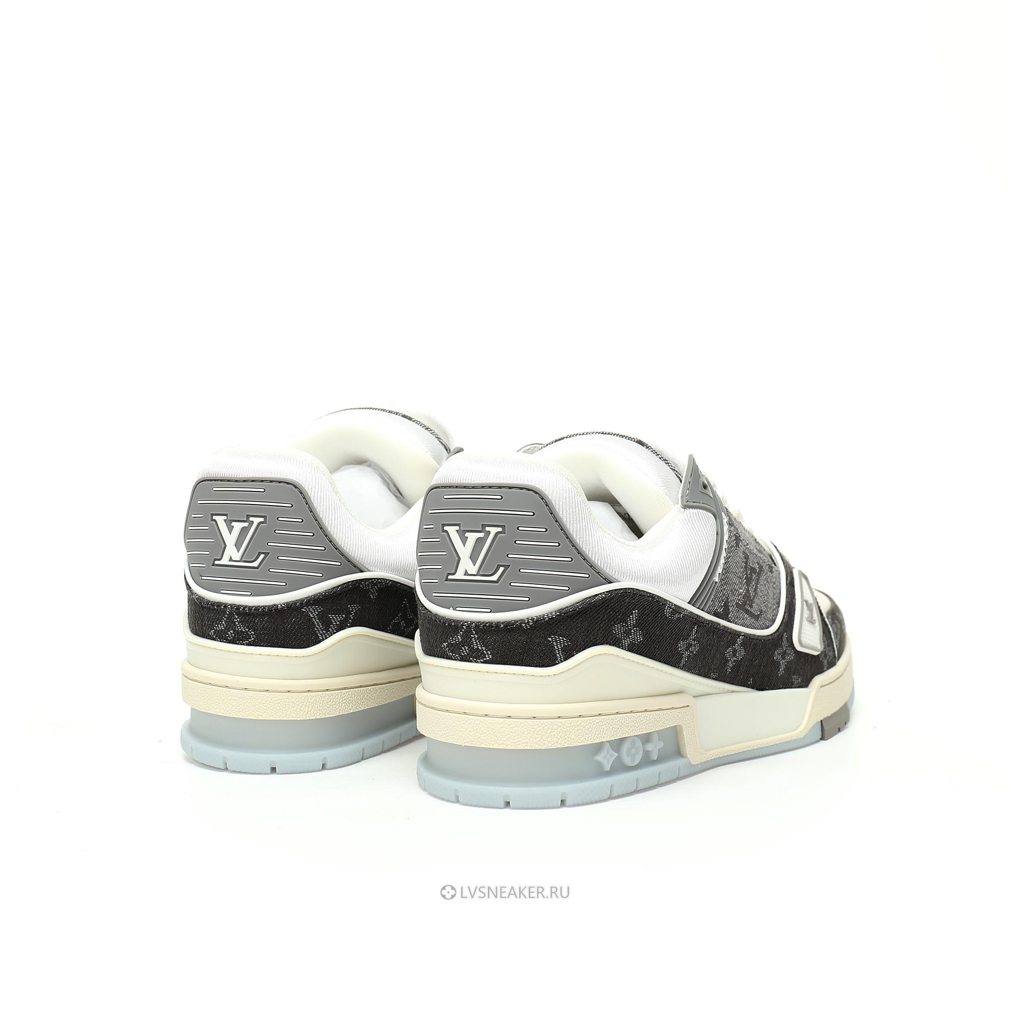 Louis Vuitton LV Trainer "Monogram Denim Grey Black" 1ADHIG Sneakers