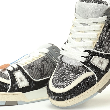 Louis Vuitton LV Trainer "Monogram Denim Grey Black" 1ADHIG Sneakers