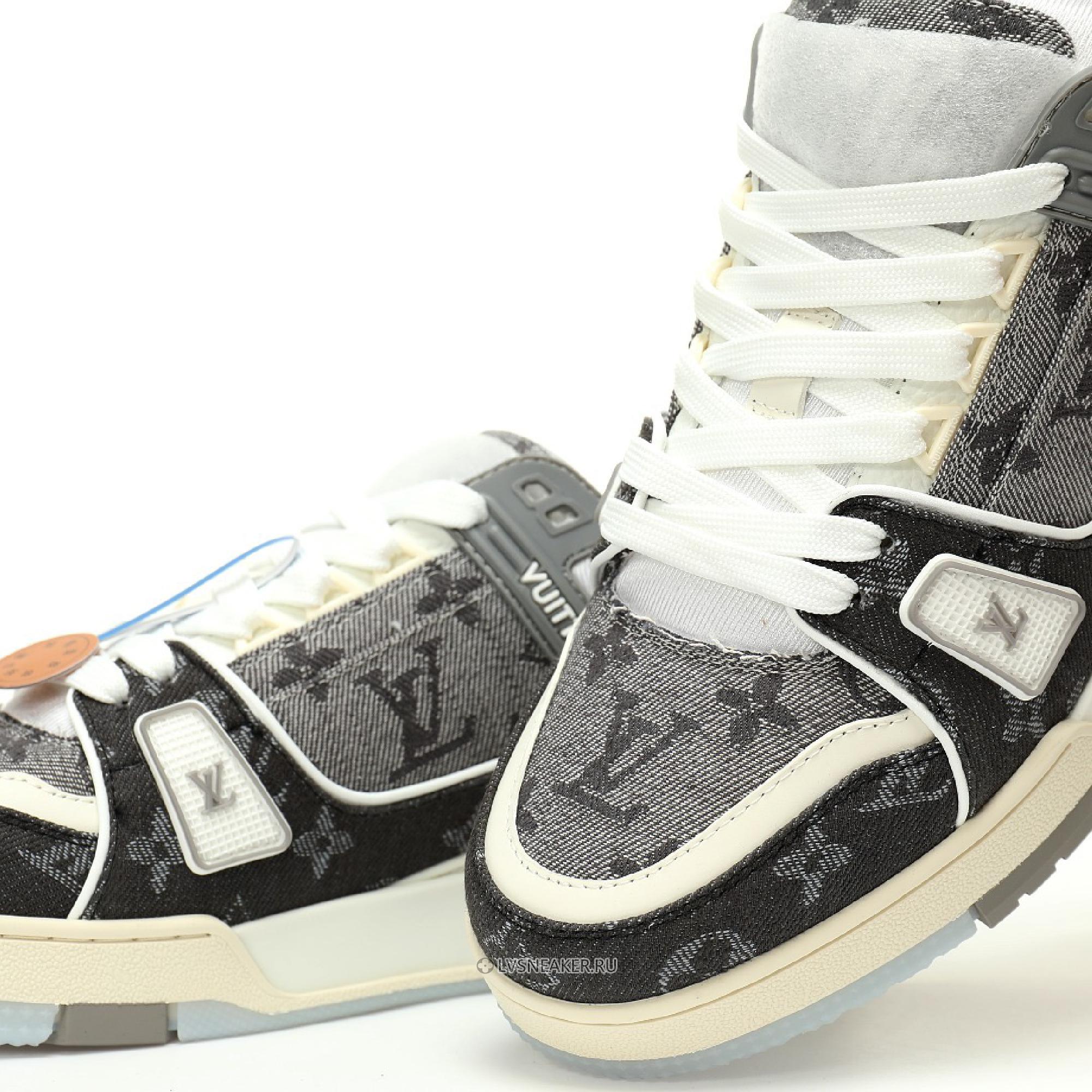 Louis Vuitton LV Trainer "Monogram Denim Grey Black" 1ADHIG Sneakers