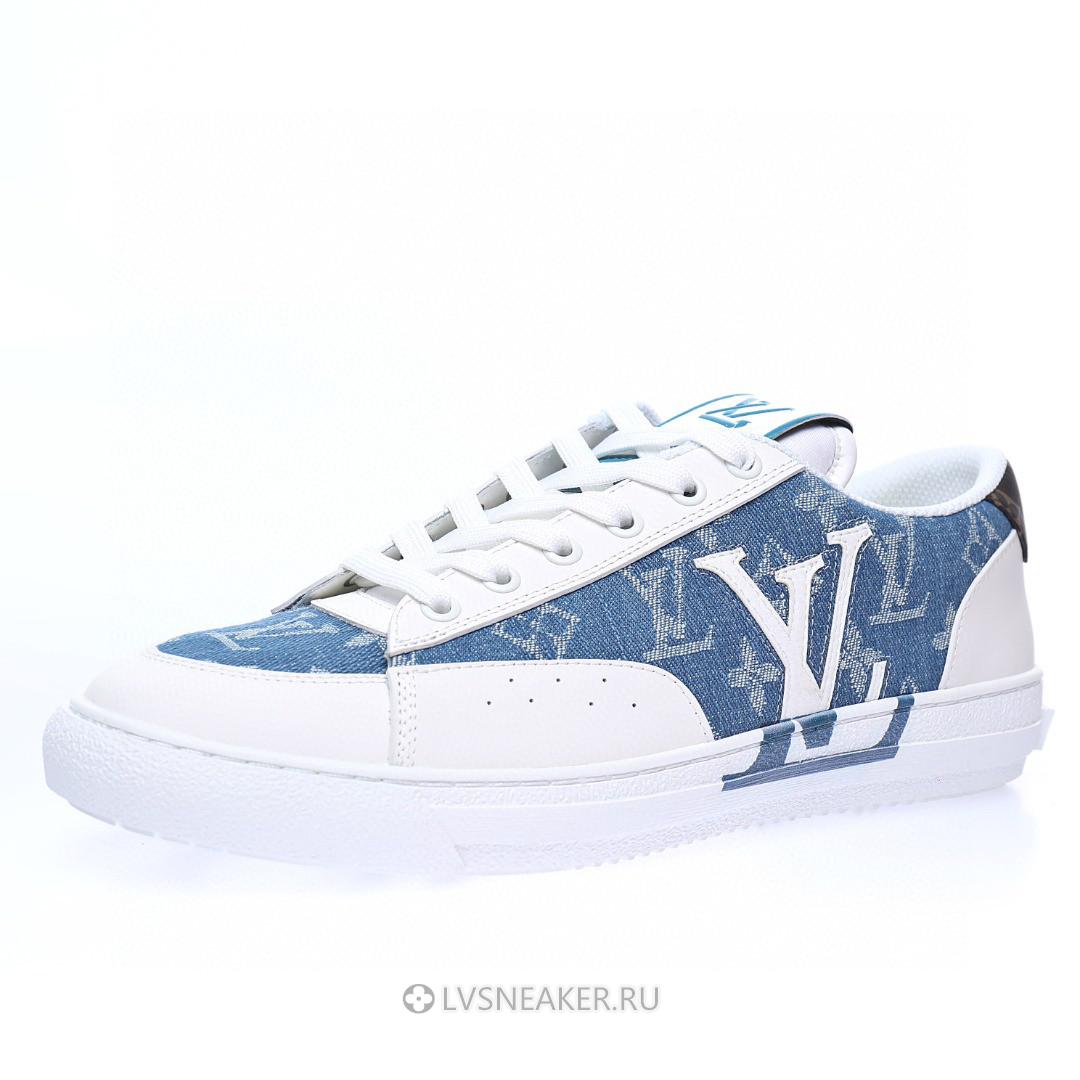 Louis Vuitton LV Charlie "White with Blue Denim Monogram" 1AA47X-3 Sneakers
