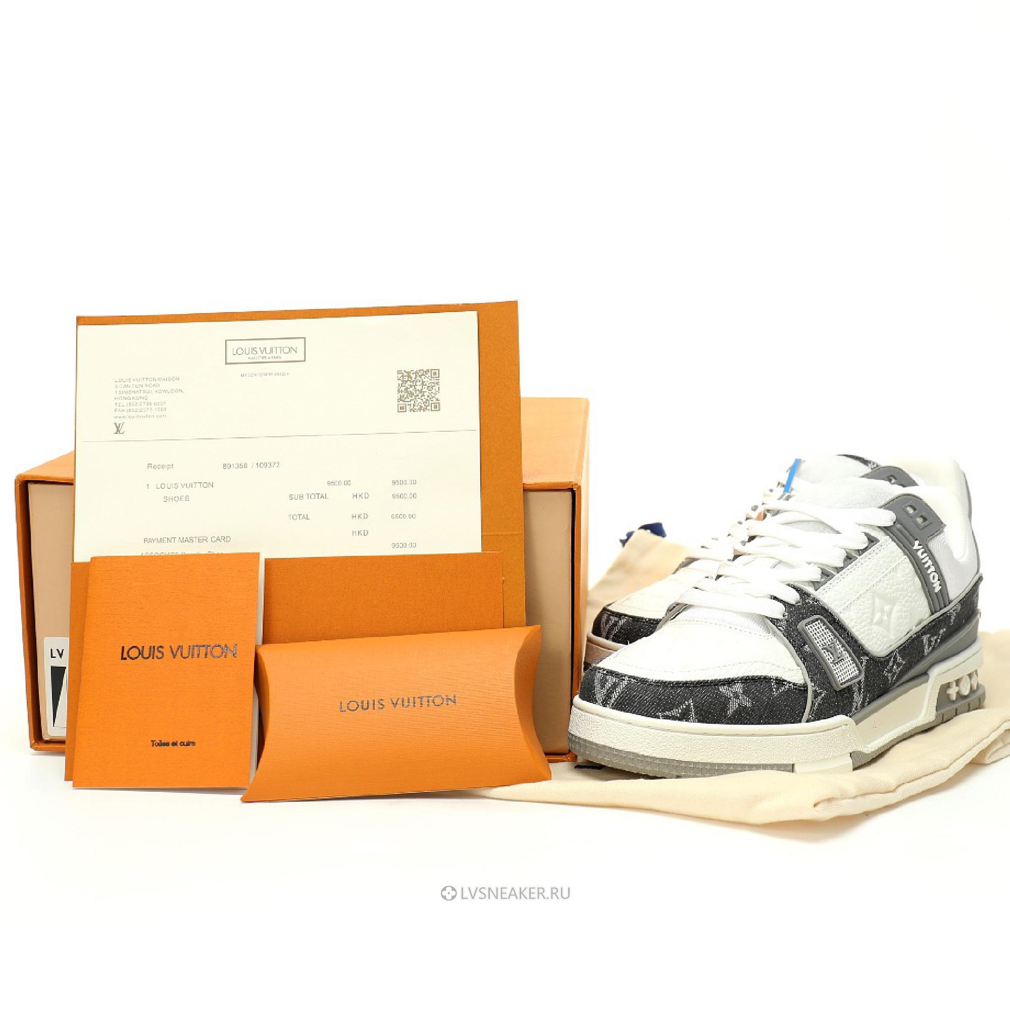 Louis Vuitton LV Trainer "Monogram Denim Grey White" 1AHOUB Sneakers
