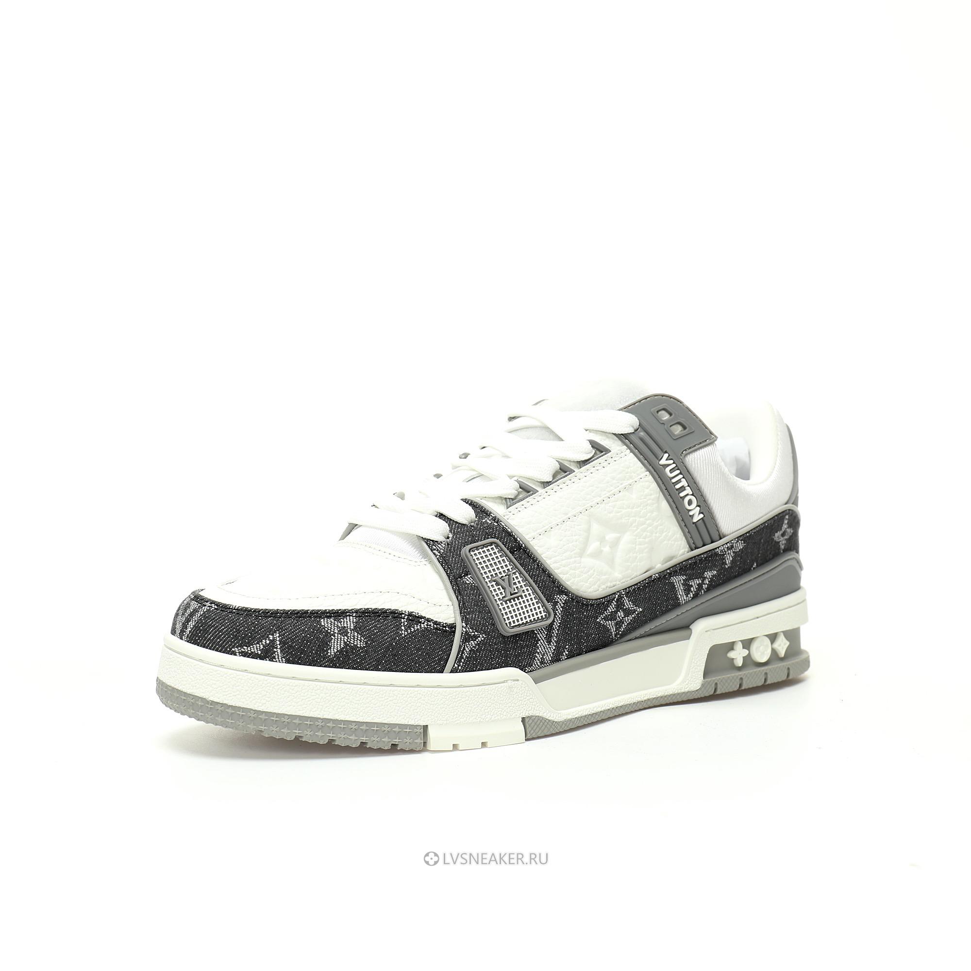 Louis Vuitton LV Trainer "Monogram Denim Grey White" 1AHOUB Sneakers