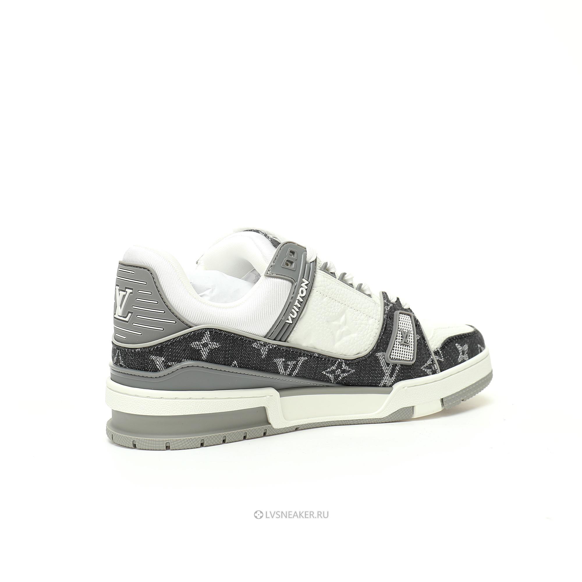 Louis Vuitton LV Trainer "Monogram Denim Grey White" 1AHOUB Sneakers