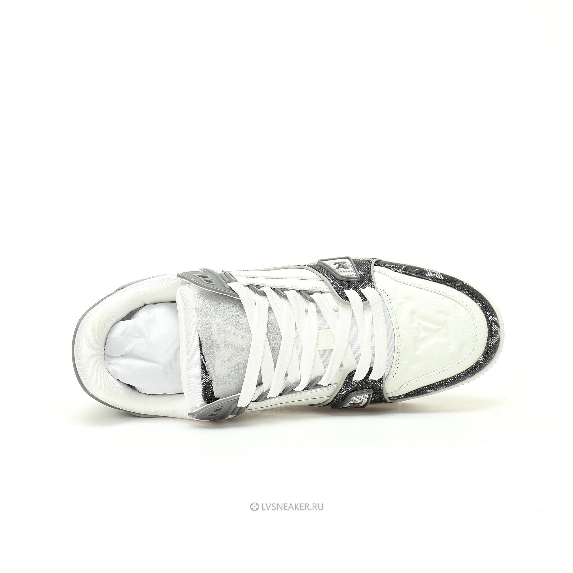 Louis Vuitton LV Trainer "Monogram Denim Grey White" 1AHOUB Sneakers