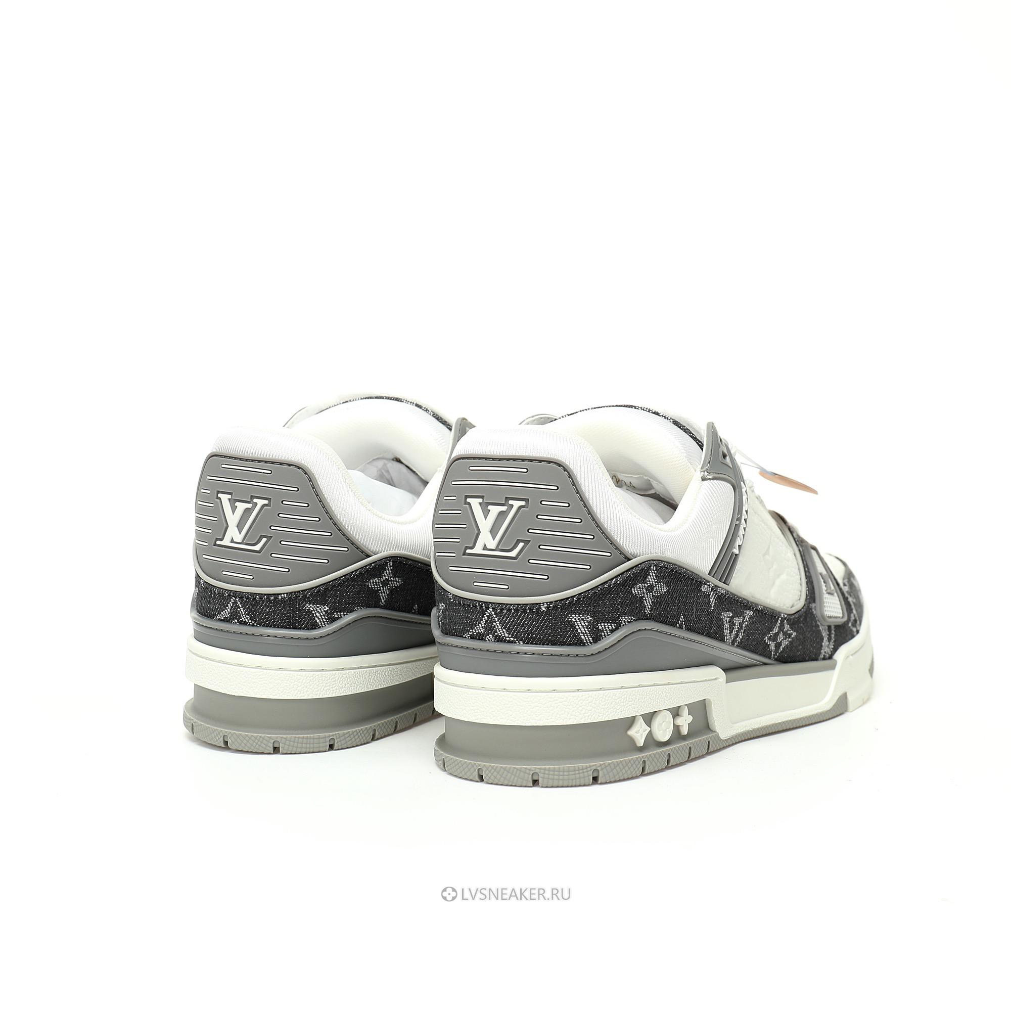 Louis Vuitton LV Trainer "Monogram Denim Grey White" 1AHOUB Sneakers
