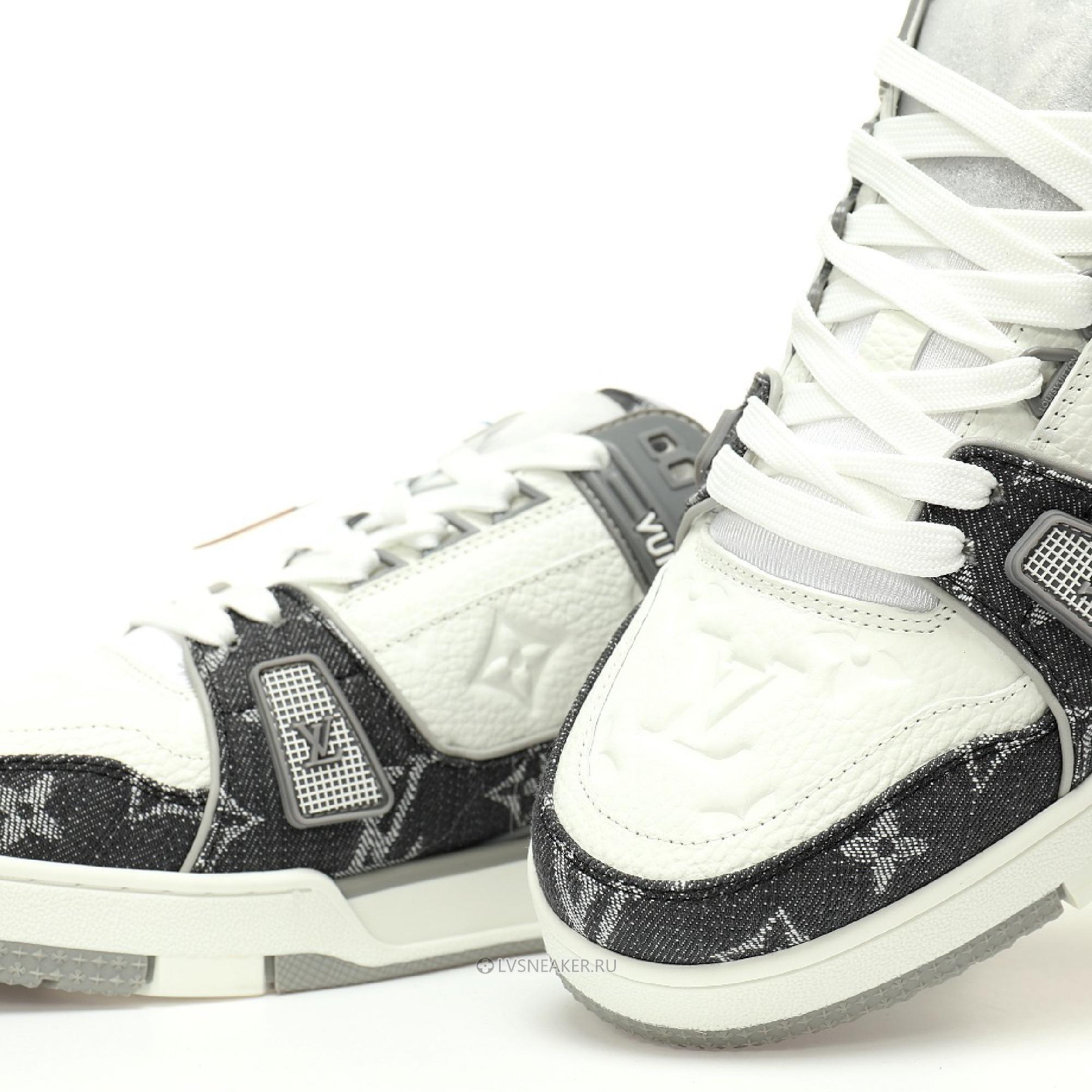 Louis Vuitton LV Trainer "Monogram Denim Grey White" 1AHOUB Sneakers
