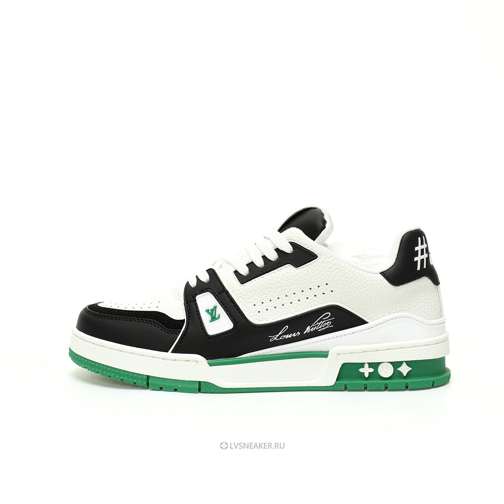 Louis Vuitton LV Trainer "Green Black White" 1ADDXV Sneakers