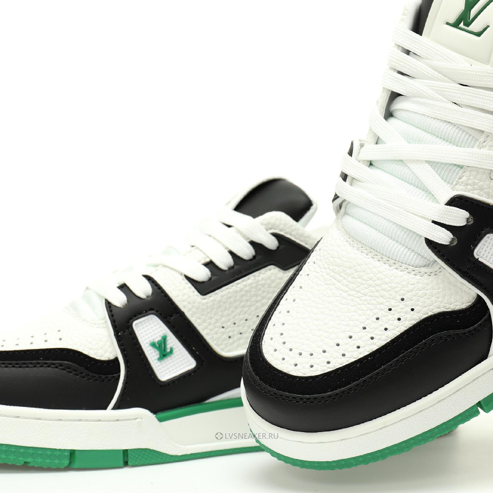 Louis Vuitton LV Trainer "Green Black White" 1ADDXV Sneakers