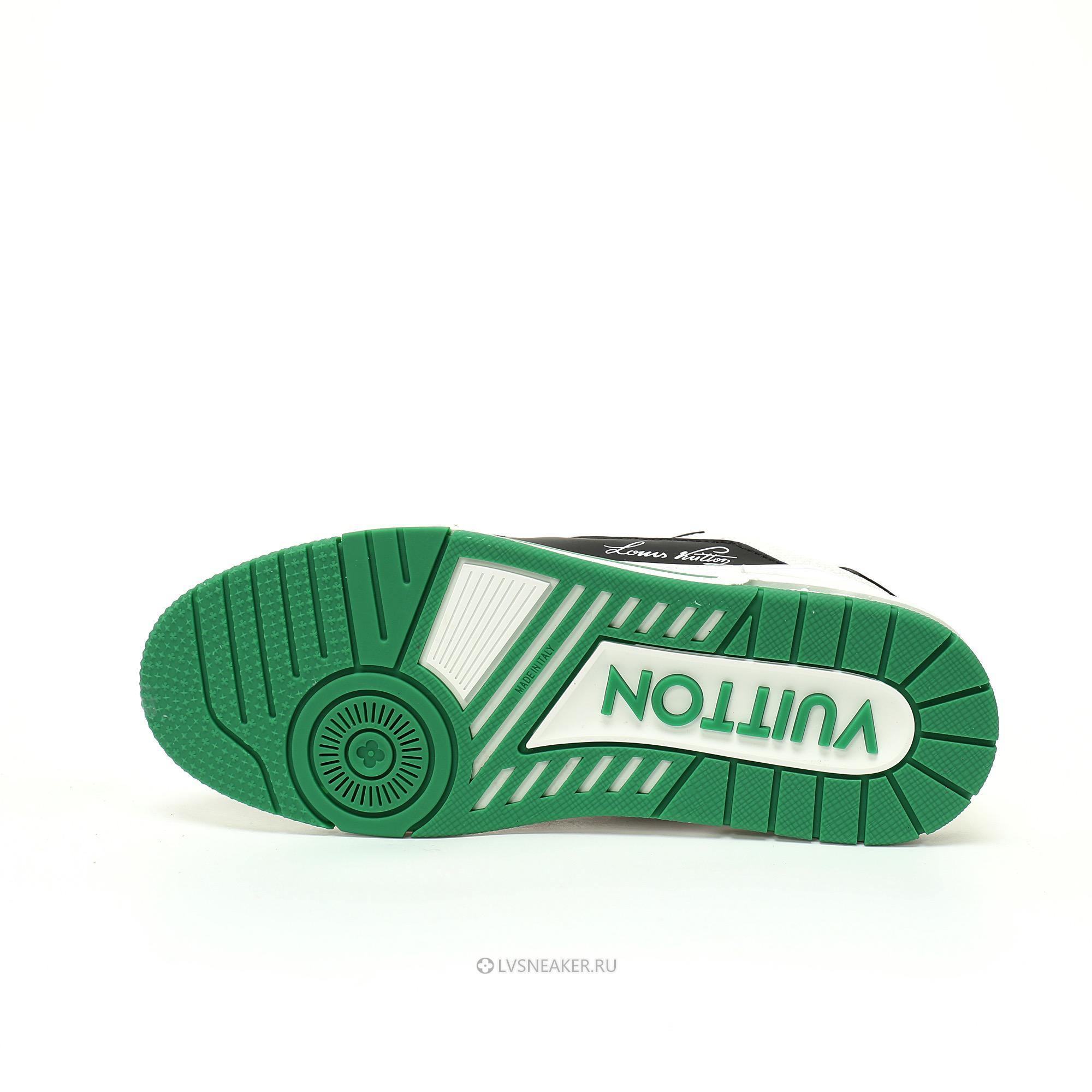 Louis Vuitton LV Trainer "Green Black White" 1ADDXV Sneakers