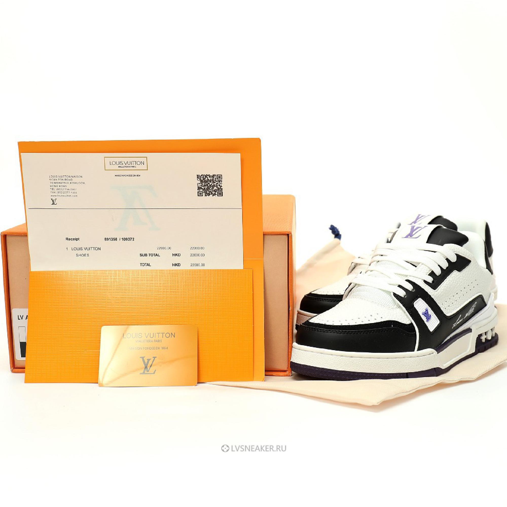 Louis Vuitton LV Trainer "Violet Black White" 1ADHMR-2 Sneakers