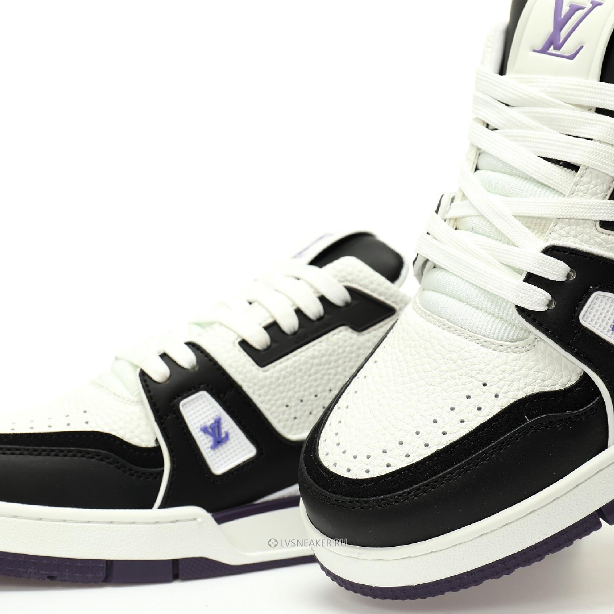 Louis Vuitton LV Trainer "Violet Black White" 1ADHMR-2 Sneakers