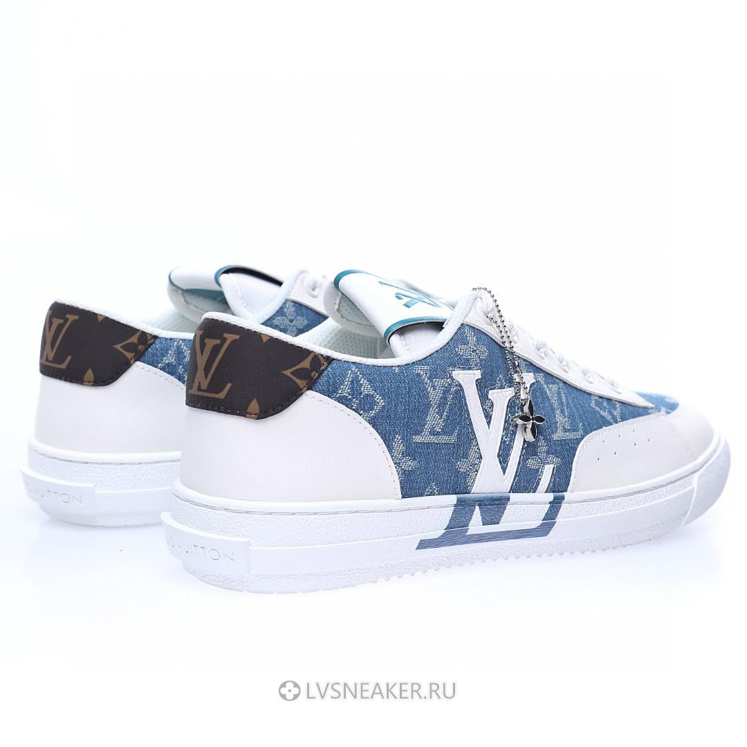 Louis Vuitton LV Charlie "White with Blue Denim Monogram" 1AA47X-3 Sneakers