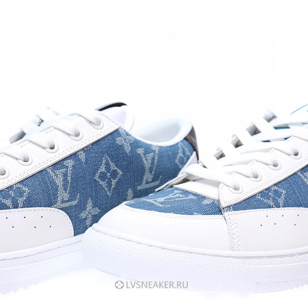 Louis Vuitton LV Charlie "White with Blue Denim Monogram" 1AA47X-3 Sneakers