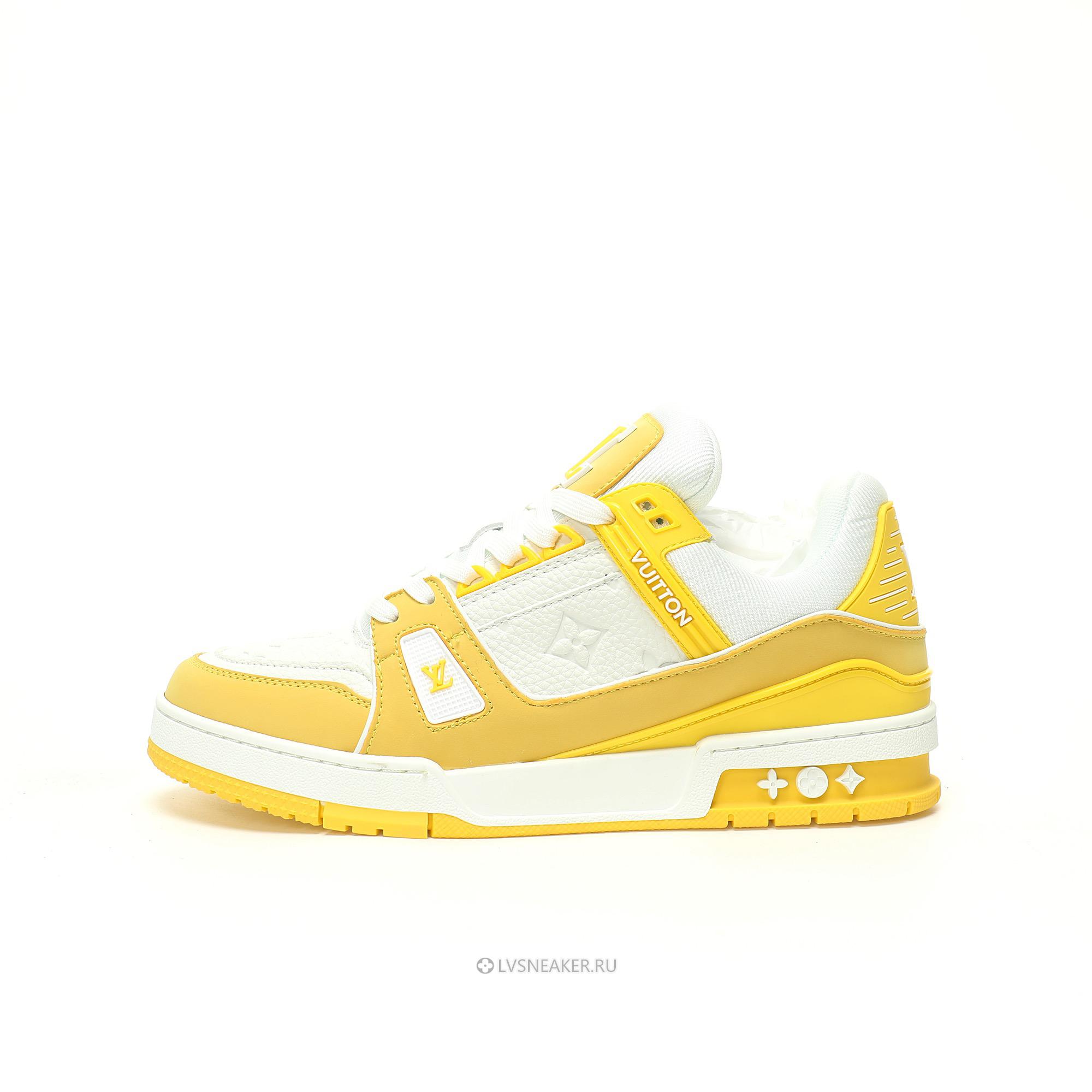 Louis Vuitton LV Trainer "Yellow White Monogram" 1AA6XN Sneakers