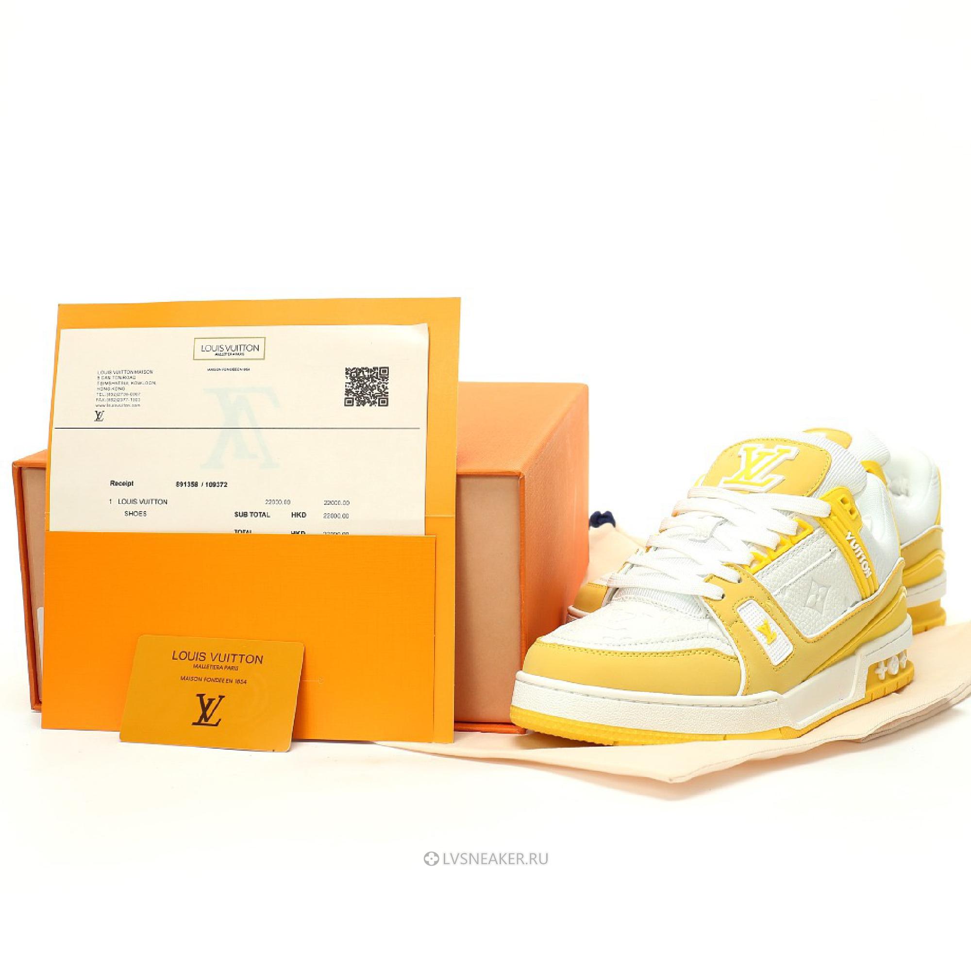 Louis Vuitton LV Trainer "Yellow White Monogram" 1AA6XN Sneakers