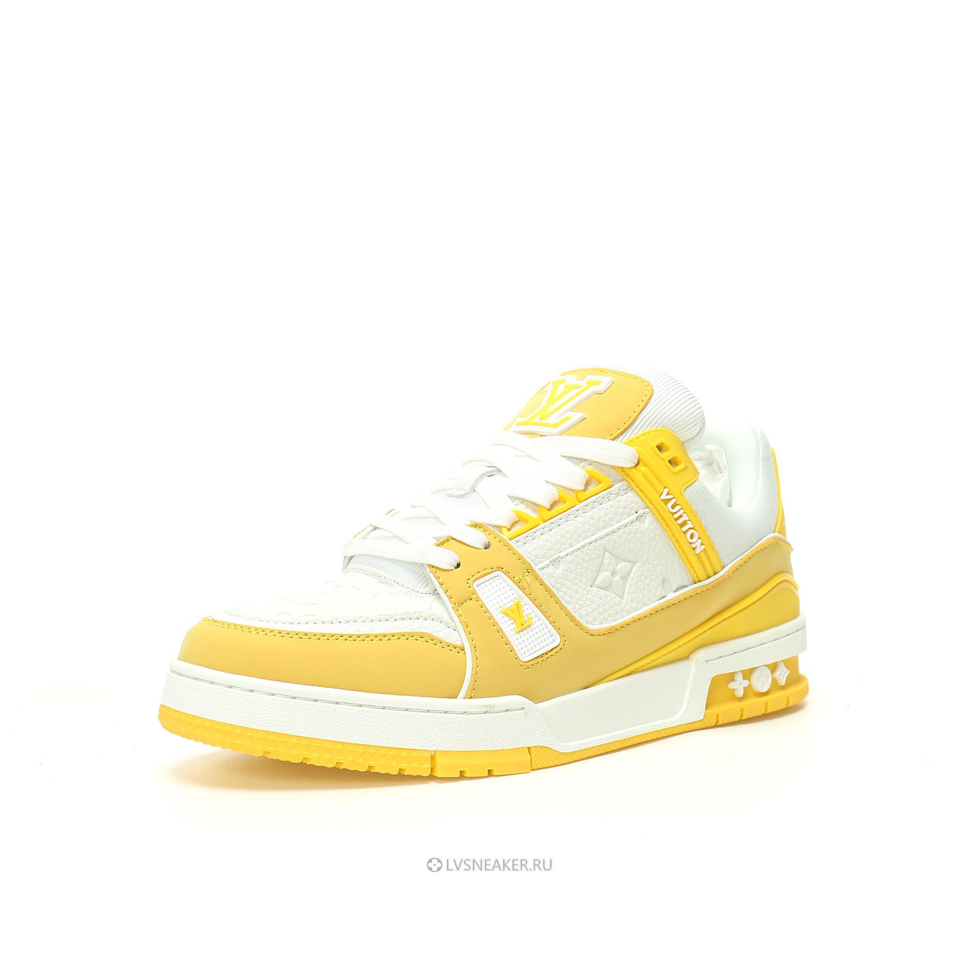 Louis Vuitton LV Trainer "Yellow White Monogram" 1AA6XN Sneakers