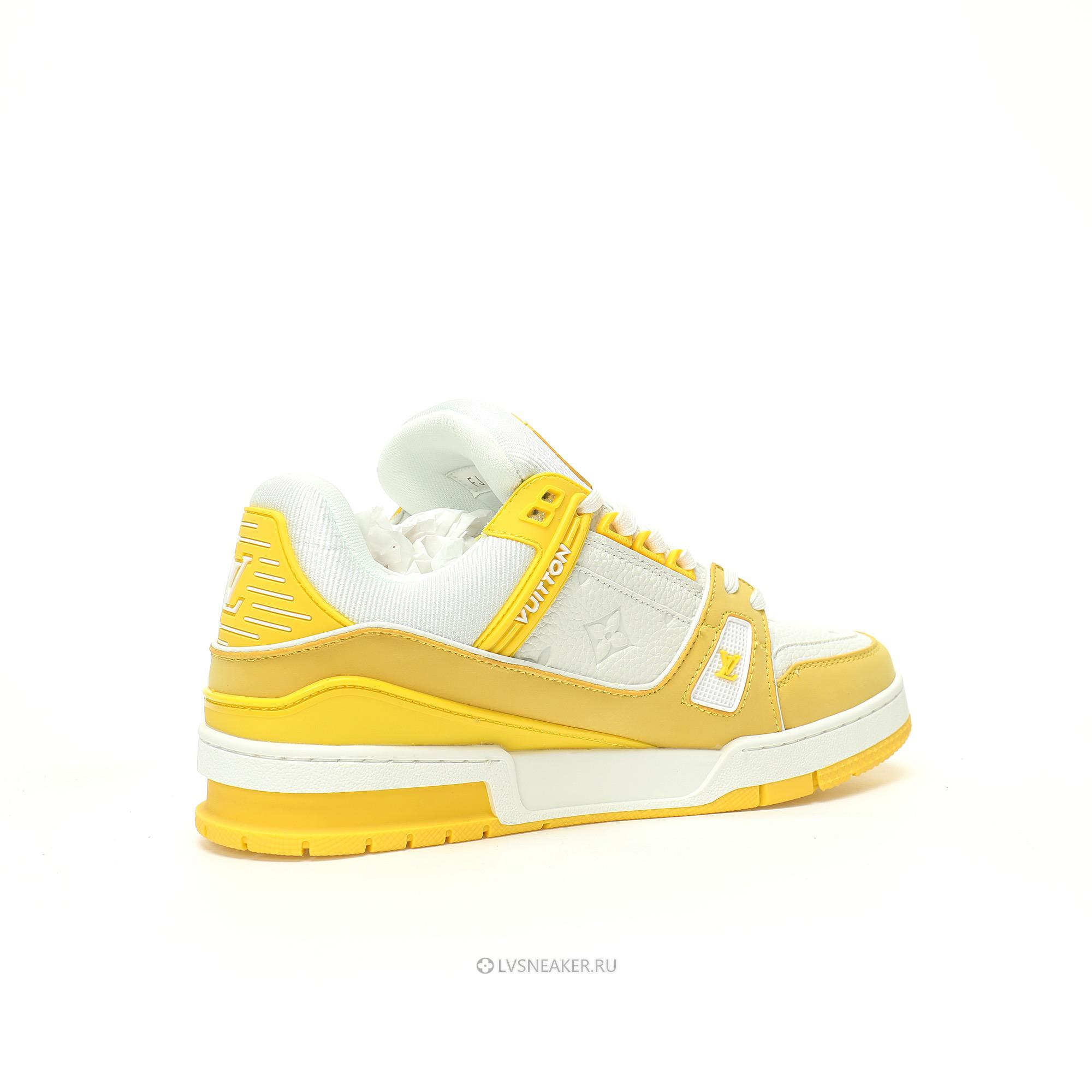 Louis Vuitton LV Trainer "Yellow White Monogram" 1AA6XN Sneakers
