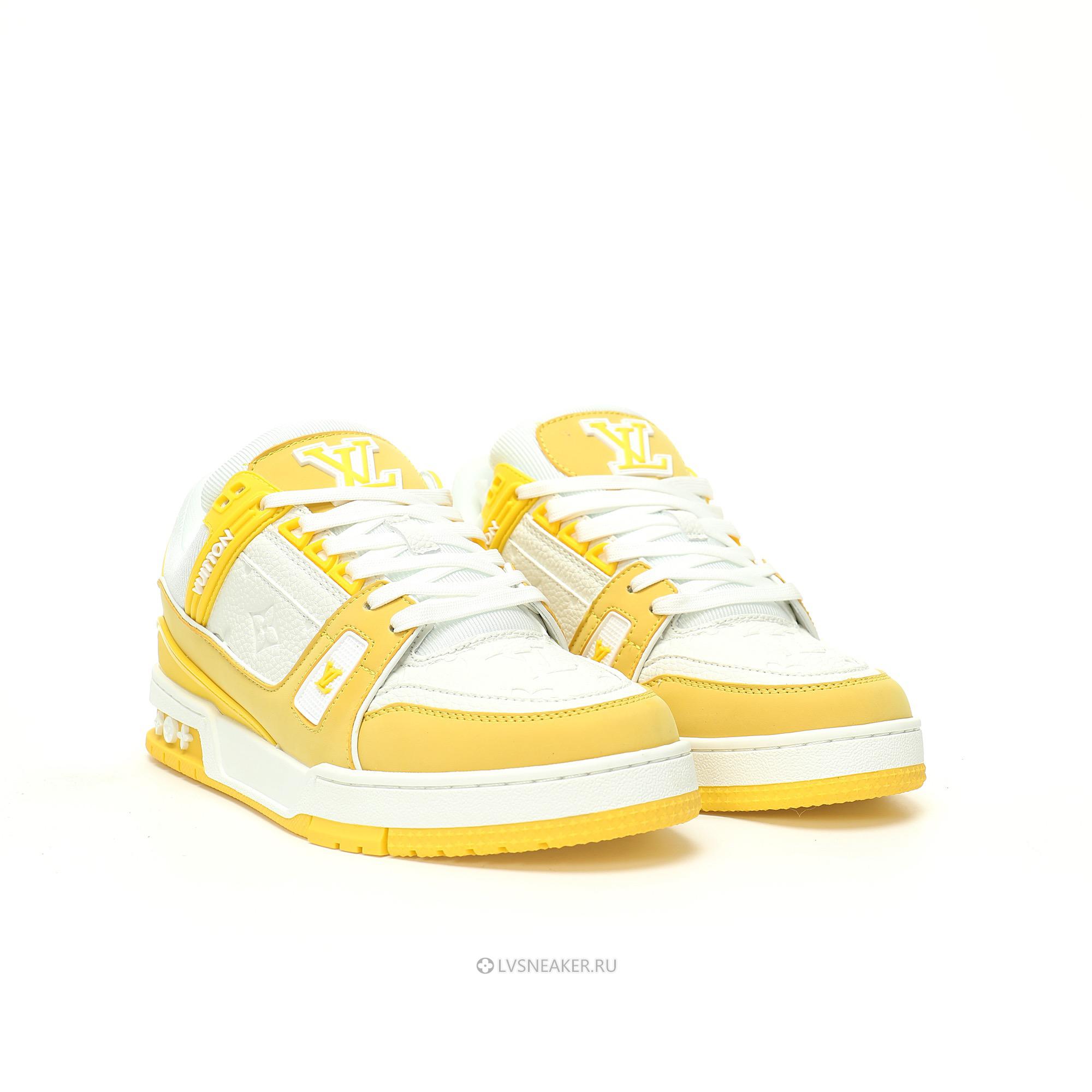 Louis Vuitton LV Trainer "Yellow White Monogram" 1AA6XN Sneakers