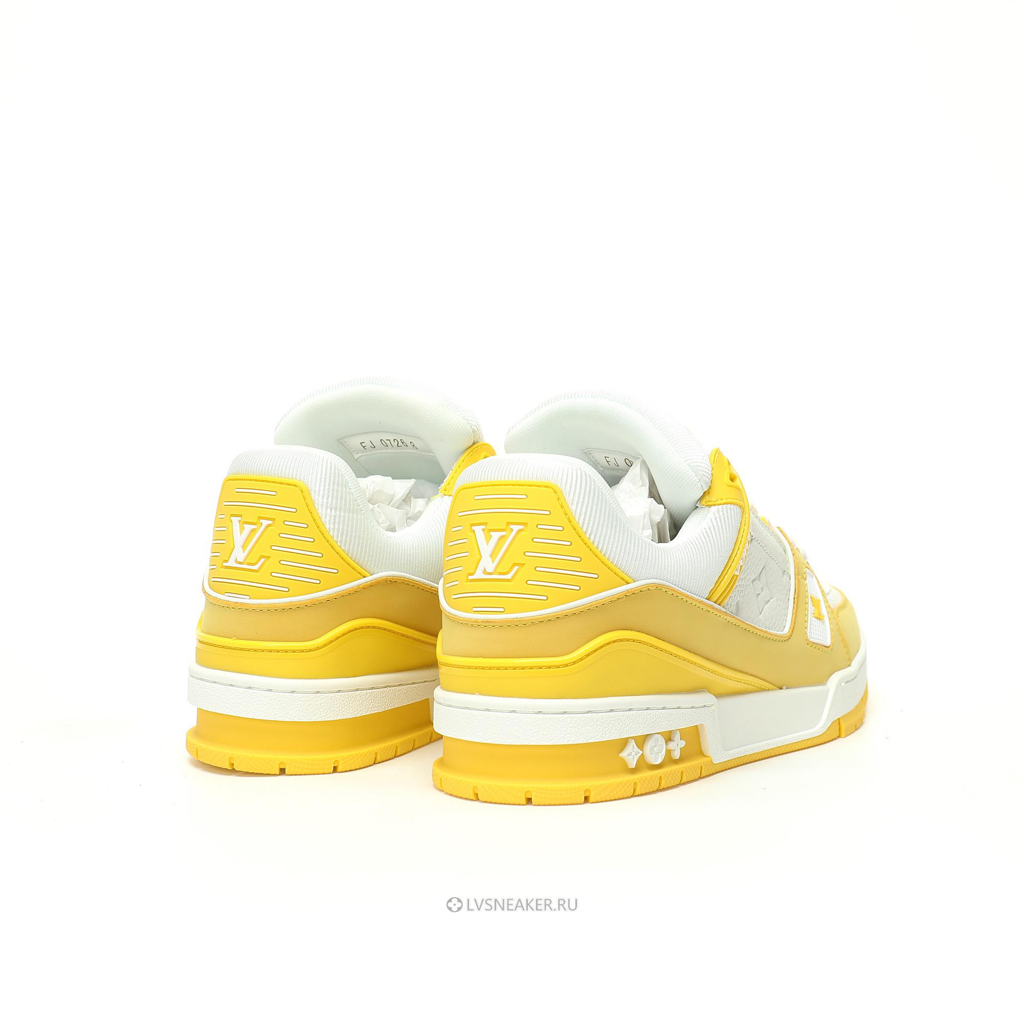 Louis Vuitton LV Trainer "Yellow White Monogram" 1AA6XN Sneakers