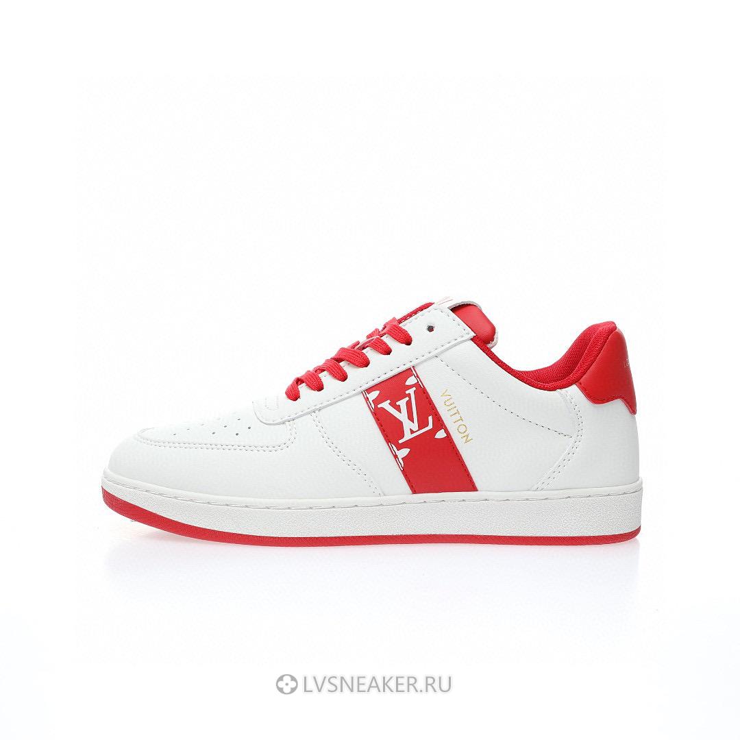 Louis Vuitton LV Rivoli "White with Red Side Monogram Band" 1AAV9J Sneakers