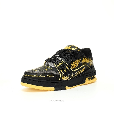 Louis Vuitton LV Trainer "Black Yellow Graffiti" 1ACEJT Sneakers