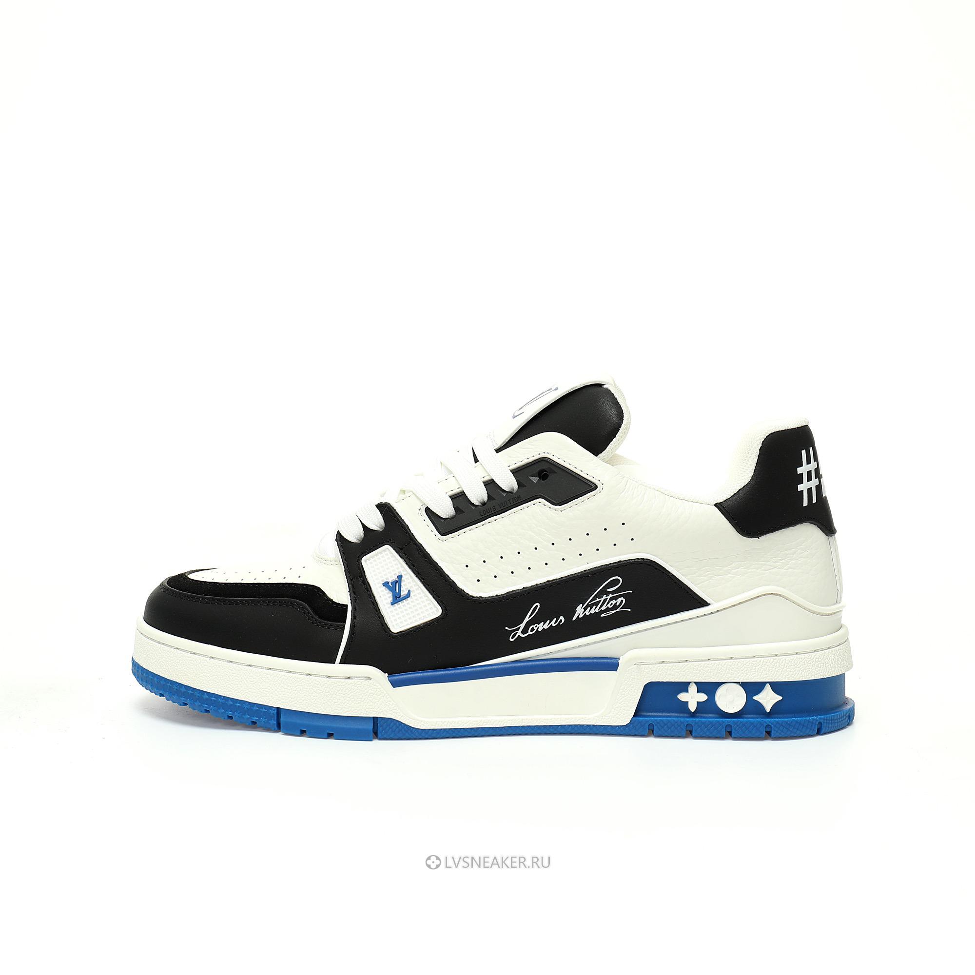 Louis Vuitton LV Trainer "Blue Black White" 1ADDYX Sneakers