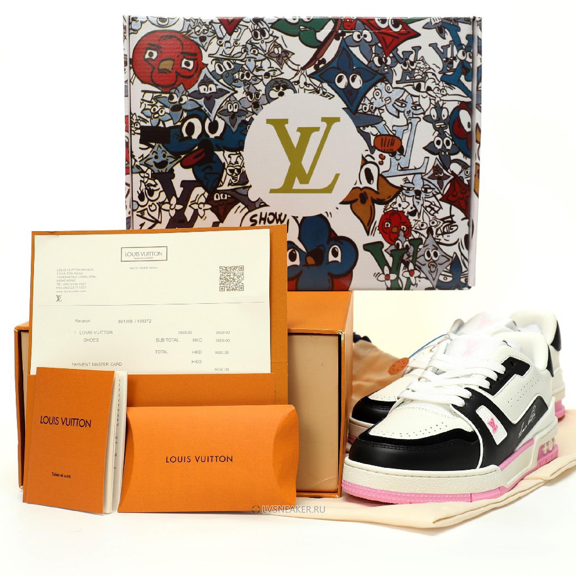 Louis Vuitton LV Trainer "Pink Black White" 1ADF3W Sneakers