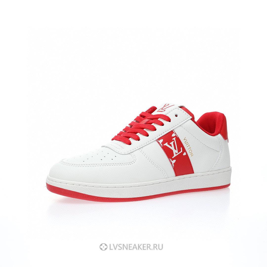 Louis Vuitton LV Rivoli "White with Red Side Monogram Band" 1AAV9J Sneakers